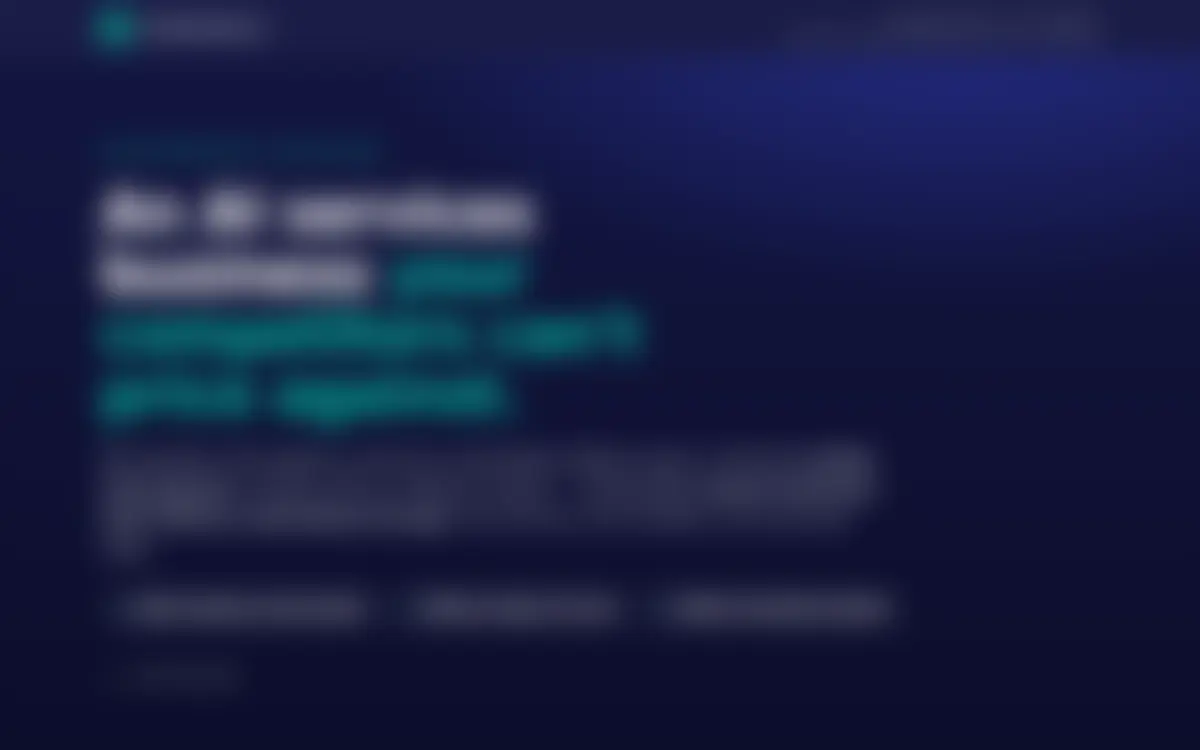 Blurred screen of the interactive strategy pitch